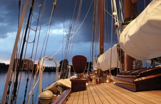 Classic Sailing Yacht Lady Thuraya On Deck