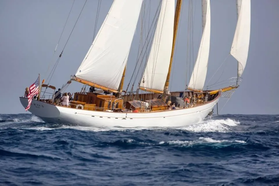 Classic Sailing Yacht Eros Under Sail