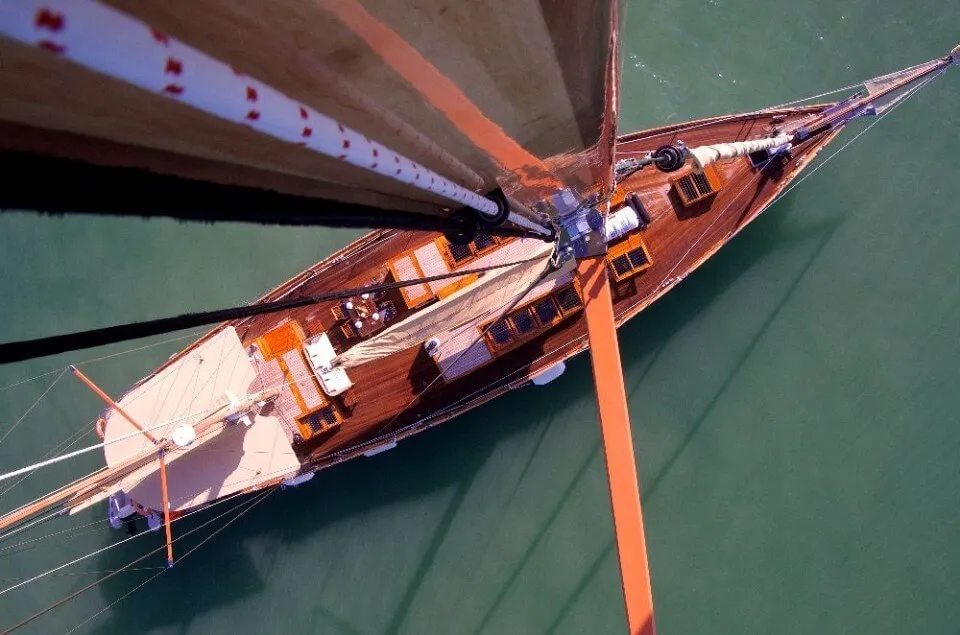 Classic Sailing Yacht Aventure Aerial