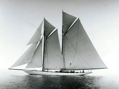 classic sailing yacht invader under sail