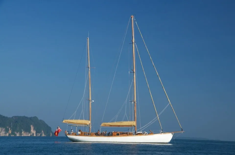 Classic Sailing Yacht Aventure At Anchor